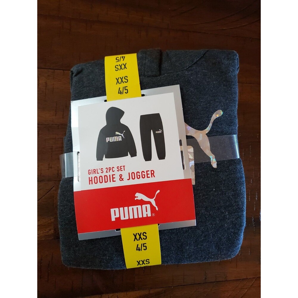 NWT Puma Girl's Holographic Pullover Hoodie & Jogger Pants Set - Size XXS 4/5
